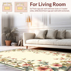 Floral Vine Border Detailed Poster Rug