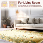 Whimsical Garden Butterflies Bees Design Rug