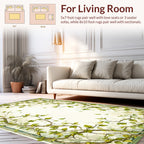 Vining Green Leaves Nature Design Rug