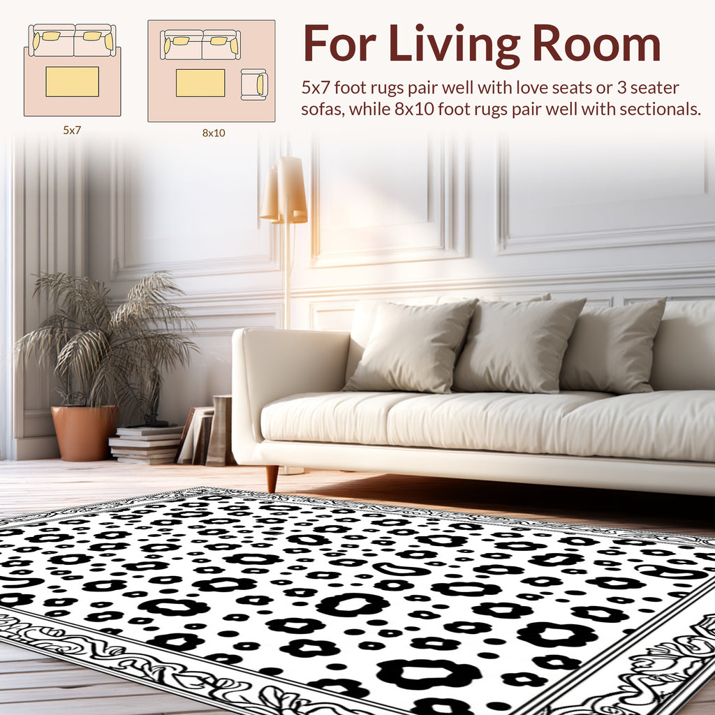 Bold Organic Spot Pattern Design Rug