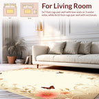 Ethereal Floral Butterfly Swirl Design Rug