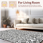 Ornate Floral Vine Pattern Rug