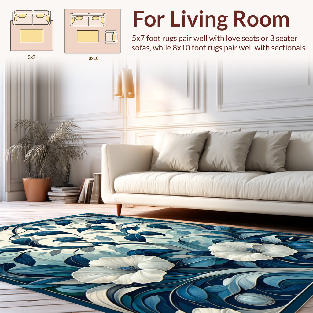 Art Nouveau Floral Vines Rug
