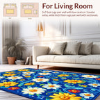 Charming Floral Scroll Pattern Rug