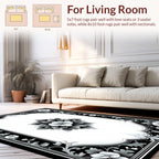 Ornate Floral Frame Design Rug