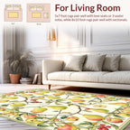 Vintage Fruit Tree Pattern Rug