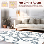 Abstract Organic Blossom Pattern Design Rug