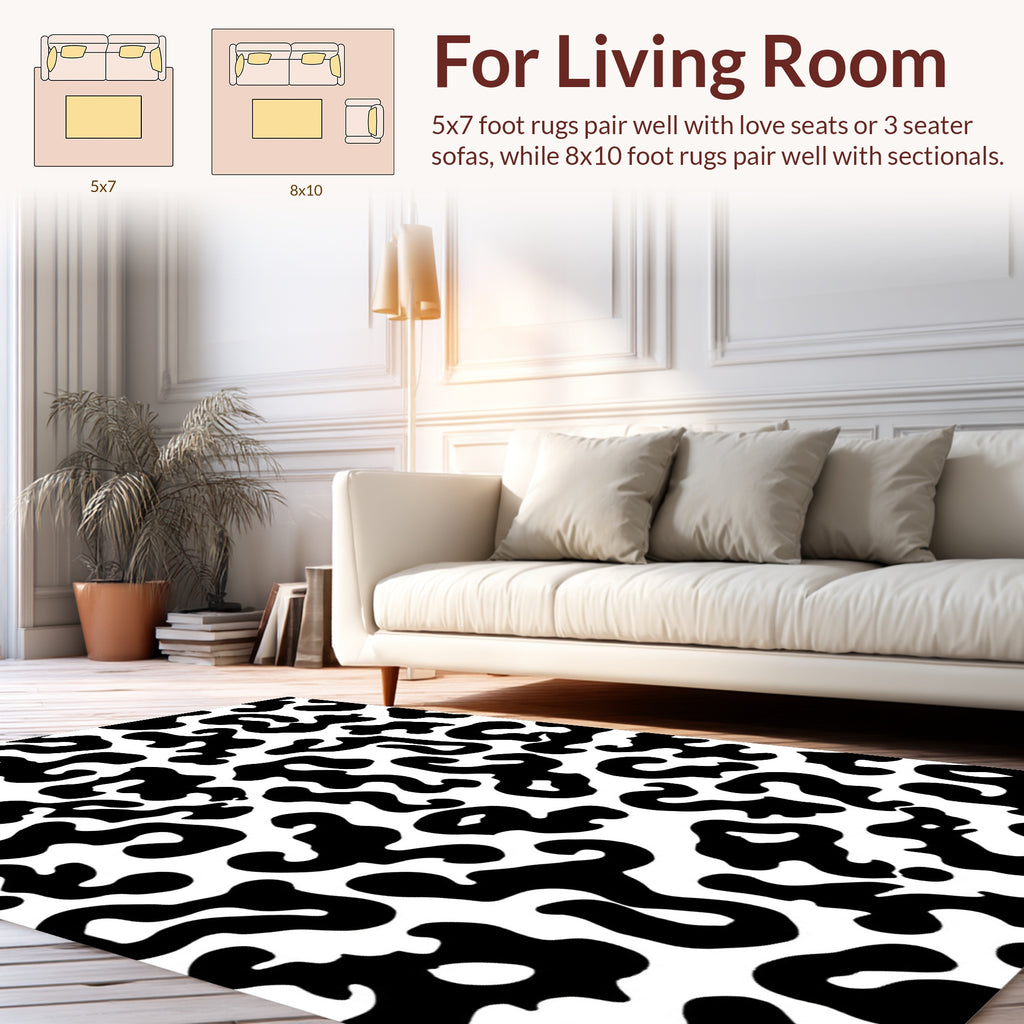 Abstract Organic Swirl Pattern Rug