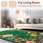 Elegant Floral Vine Frame Rug