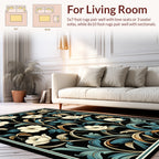Ornate Floral Vine Pattern Rug