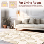 Delicate Floral Sketch Pattern Rug