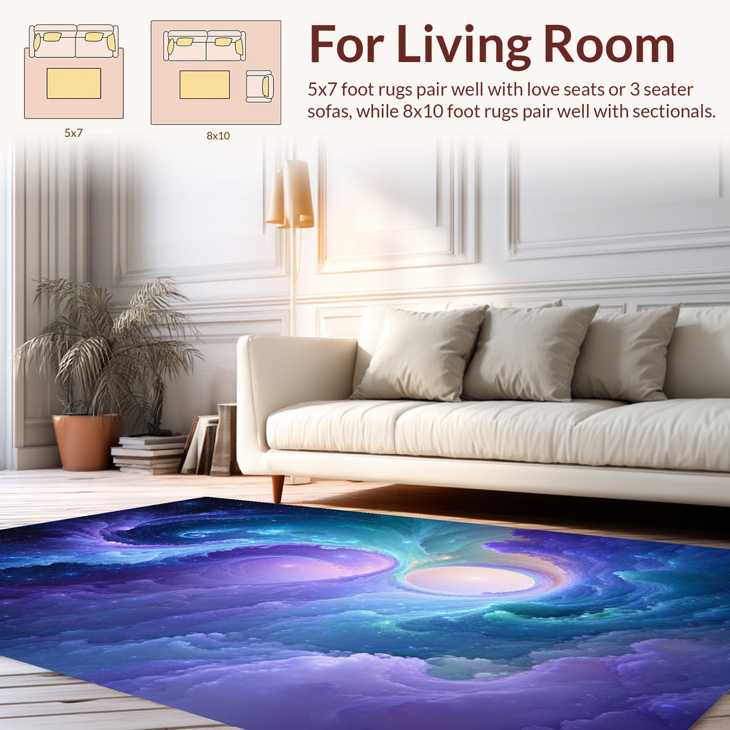 Nebula Swirl Cosmic Galaxy Rug