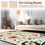 Floral Vine Pattern With 7 Colors Rug