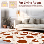 Bold Dot Floral Outline Pattern Rug