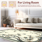 Art Nouveau Floral Whimsical Border Design Rug