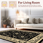 Art Nouveau Floral and Scrollwork Rug