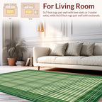 Classic Green Tartan Checkered Design Rug
