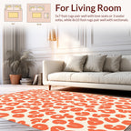 Bold Orange Animal Print Rug