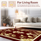 Regal Gold Fleur-de-Lis Pattern Rug