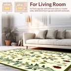 Whimsical Bees and Ladybugs Garden Print Rug