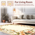 Soft Floral Vine Cream Rug