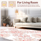 Delicate Floral Branches With Outline Detail Rug
