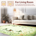 Whimsical Garden Butterfly Vine Design Rug