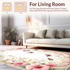 Whimsical Fluttering Butterflies Flowers Rug