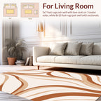Warm Earth Tones Swirl Pattern Rug