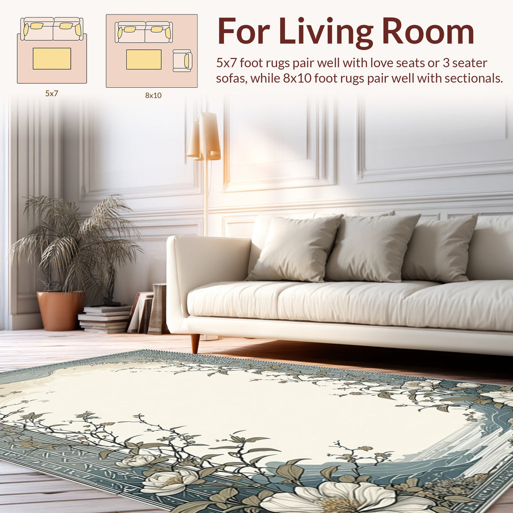 Art Nouveau Floral Arch Nature Rug
