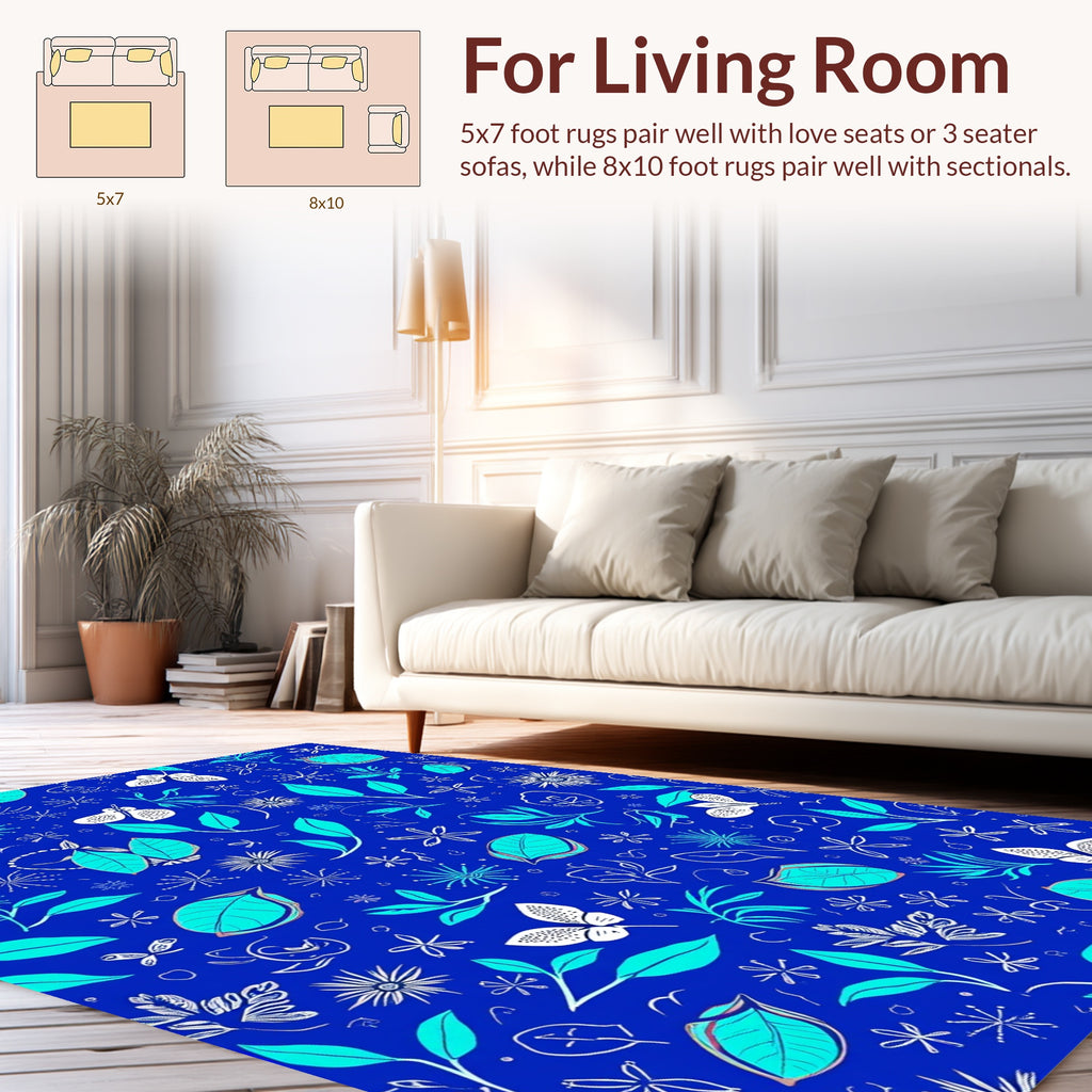 Adept Leafy Floral Nature Design Rug