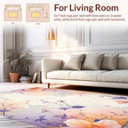 Pastel Floral Vine Watercolor Rug