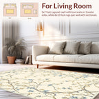 Blossom Branches On Cream Background Rug