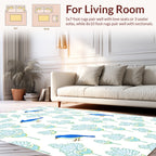 Blue Birds Among Delicate Greenery Rug