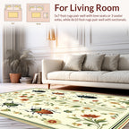 Nature Inspired Beetle Floral Art Rug