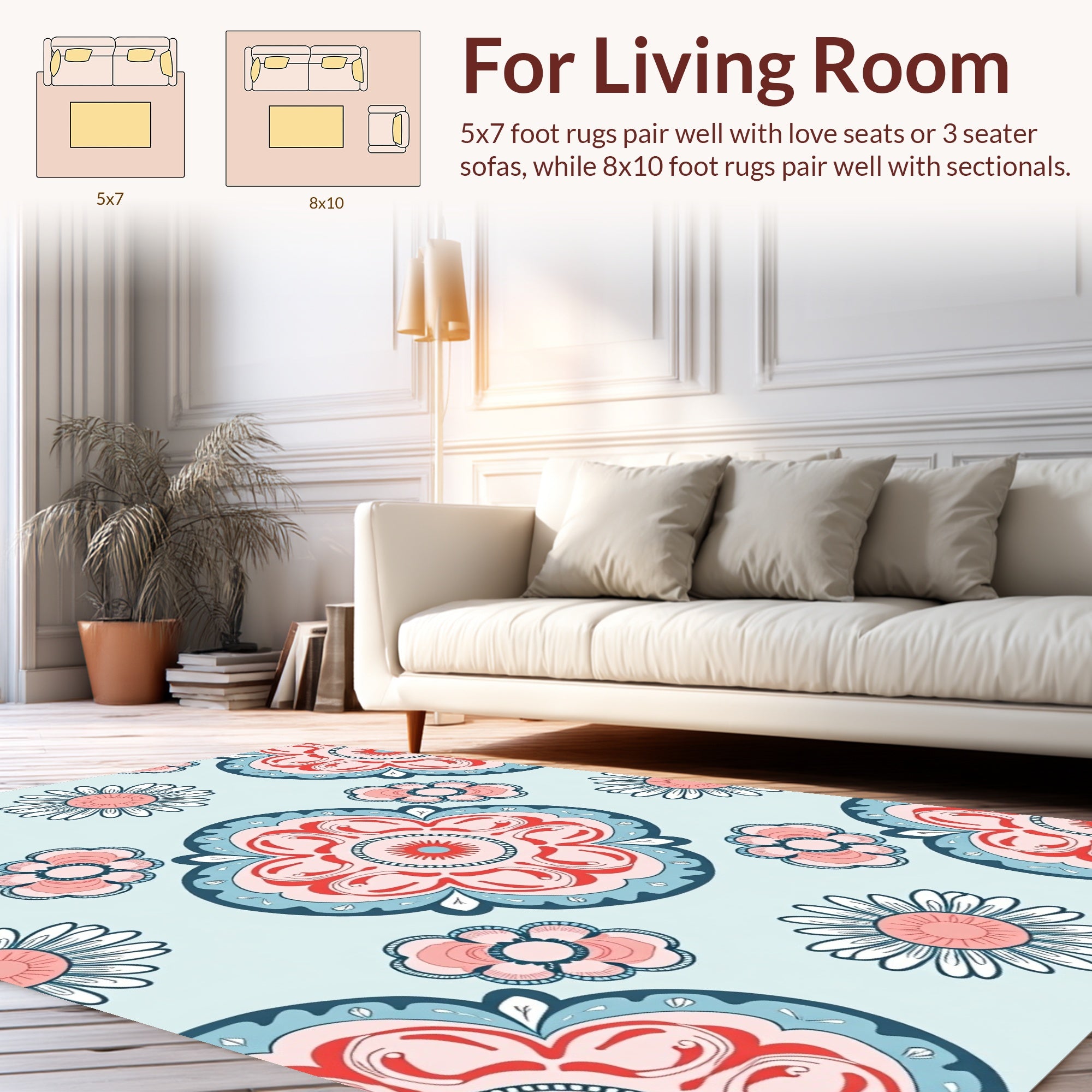 Vintage Floral Medallion Patterns Rug