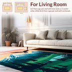 Majestic Eagle Over Snowy Peaks Design Rug