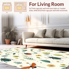Whimsical Bugs and Botanical Print Rug