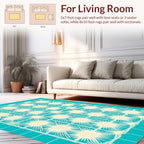 Coastal Sunburst Geometric Pattern Rug