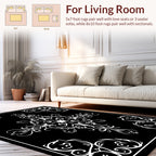 Ornate Floral Scrollwork Pattern Rug