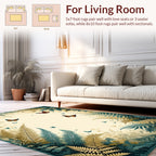 Nature Butterfly Fern Forest Pattern Rug