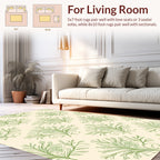 Green Botanical Flourish Pattern Rug