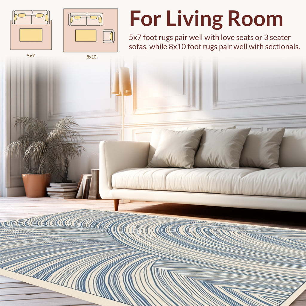 Abstract Ripple Pattern Rug