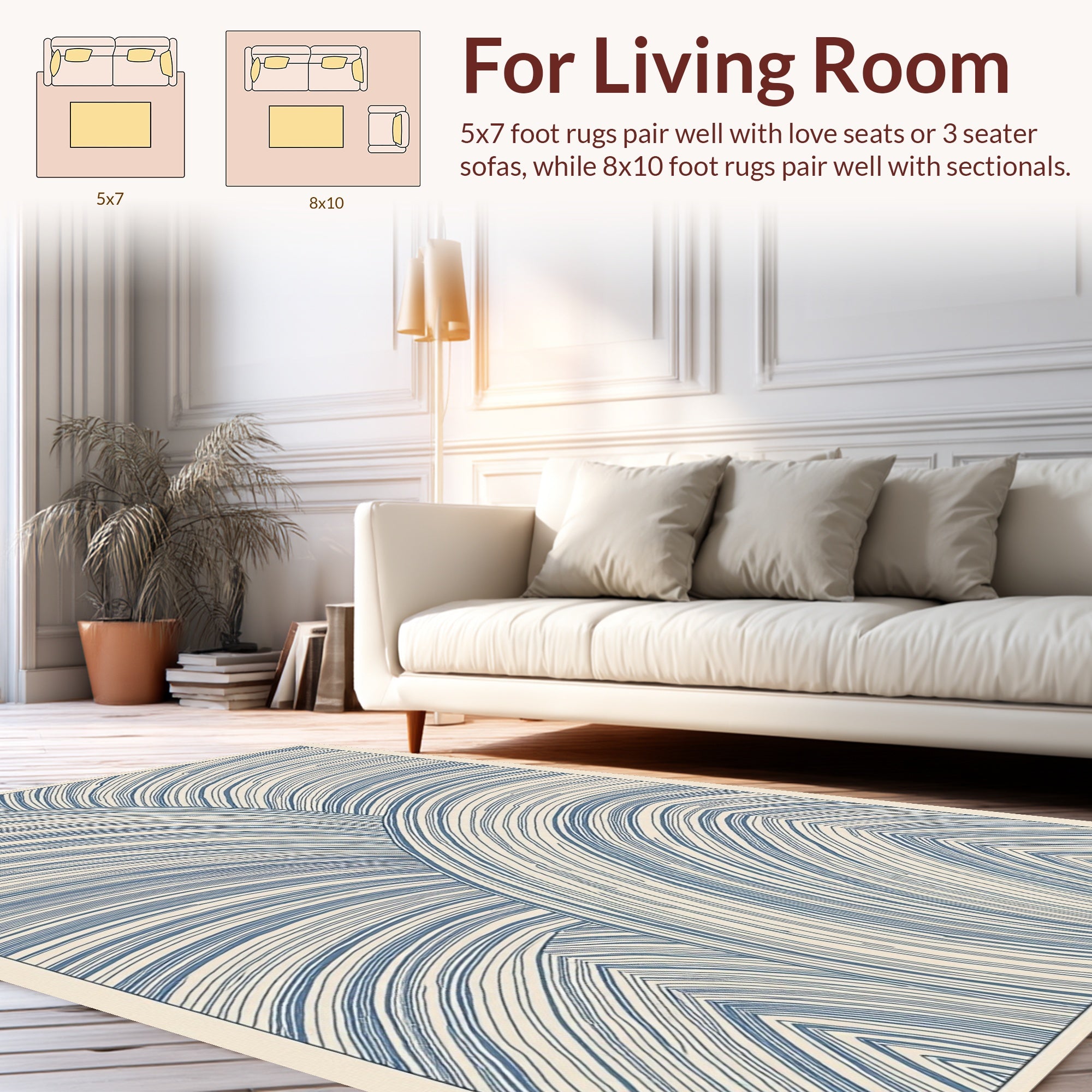 Abstract Ripple Pattern Rug
