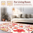 Warm Floral Swirl Pattern Rug