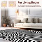 Wild Zebra Stripe Abstract Pattern Rug