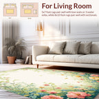 Whimsical Garden Floral Vine Design Rug