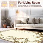 Elegant Floral Branch Whimsical Bird Rug