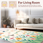 Whimsical Birds And Flowers Folklore Design Rug