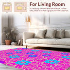Vibrant Floral Whimsical Pattern Rug